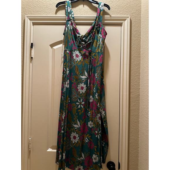 Angie Green Paisley Pattern Cut Out Maxi Dress - Picture 4 of 9